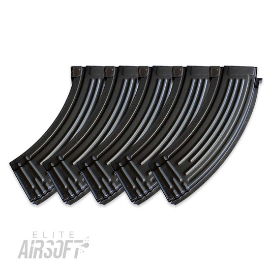 5x AK47 Mid-Cap 120RND Magazine Black | E&L