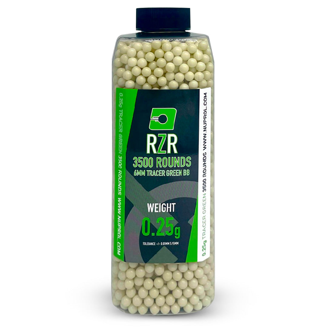 3500x | 0.25g RZR GREEN TRACER 6mm BB's Bottle