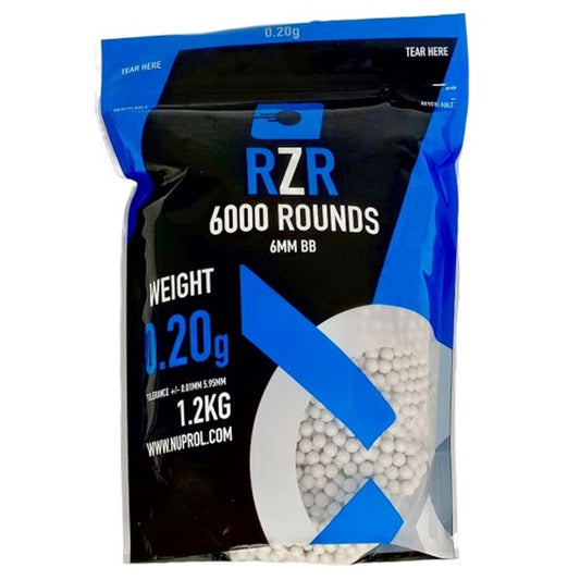 rzr 6000 round 6mm 0.20g bag of bbs 1.2kg