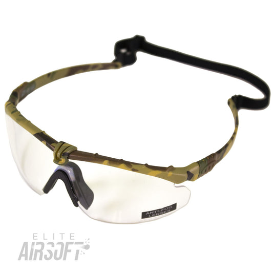 Nuprol Battle Pros Protective Eyewear | Camo Frame w/Clear Lens