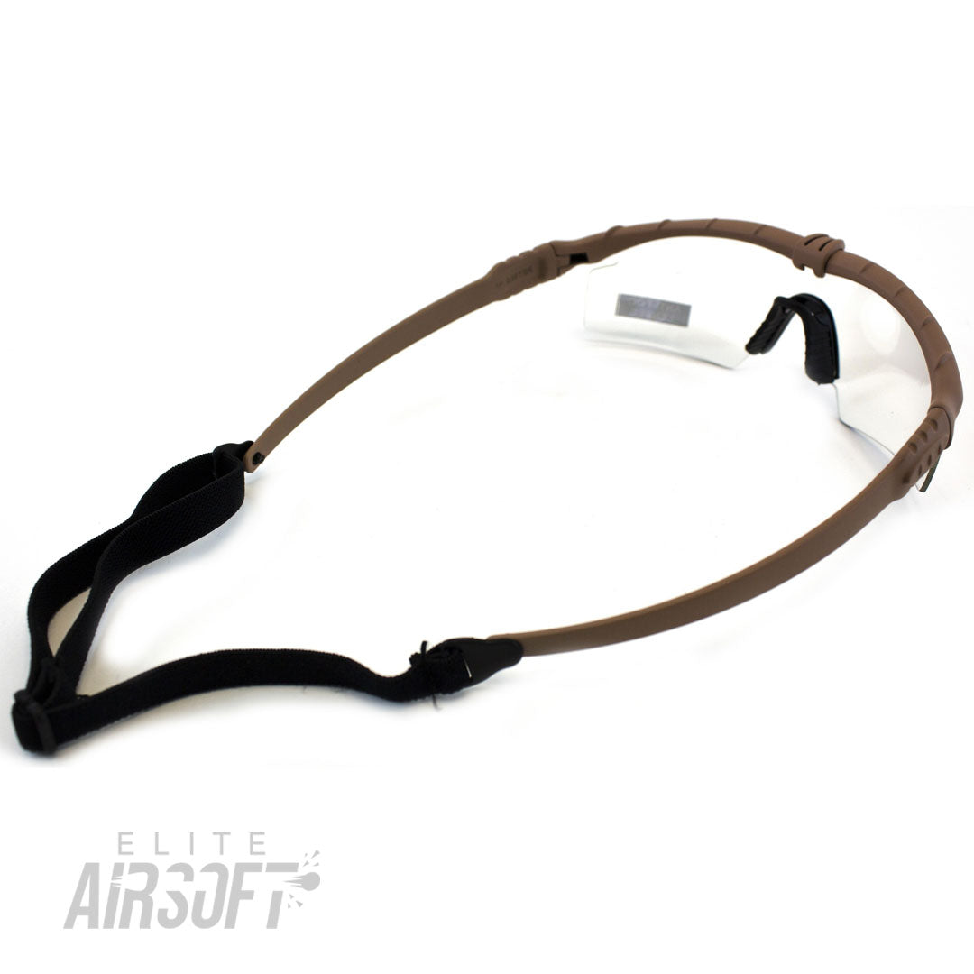 Nuprol Battle Pros Protective Eyewear | Tan w/Clear Lens