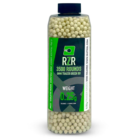 3500x | 0.25g RZR GREEN TRACER 6mm BB's Bottle