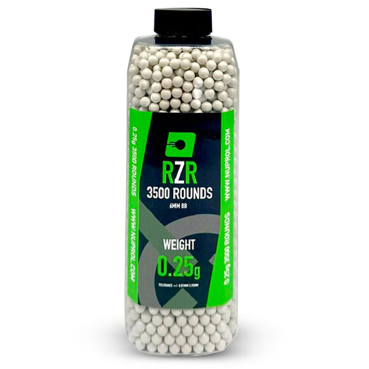 RZR 3500 rounds of airsoft bbs 0.25 bottle