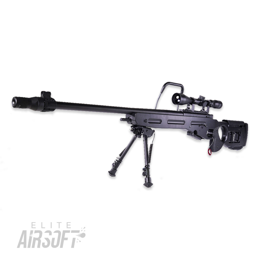 Snow Wolf SV98 Spring Bolt Action Sniper Rifle w/Scope & Bipod | Black